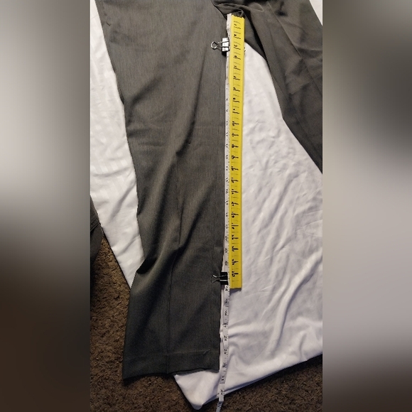 Structure Slim Fit Men's Heather Grey Flat Front Dress Pants 30x30 - Picture 7 of 11